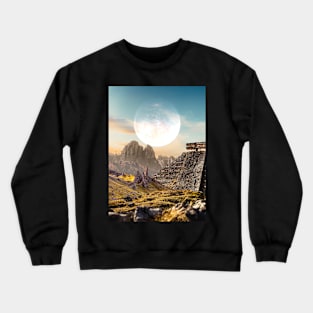 Ancient Building Planet Crewneck Sweatshirt